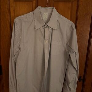 Brooks Brothers Light Blue Checkered Dress Shirt
